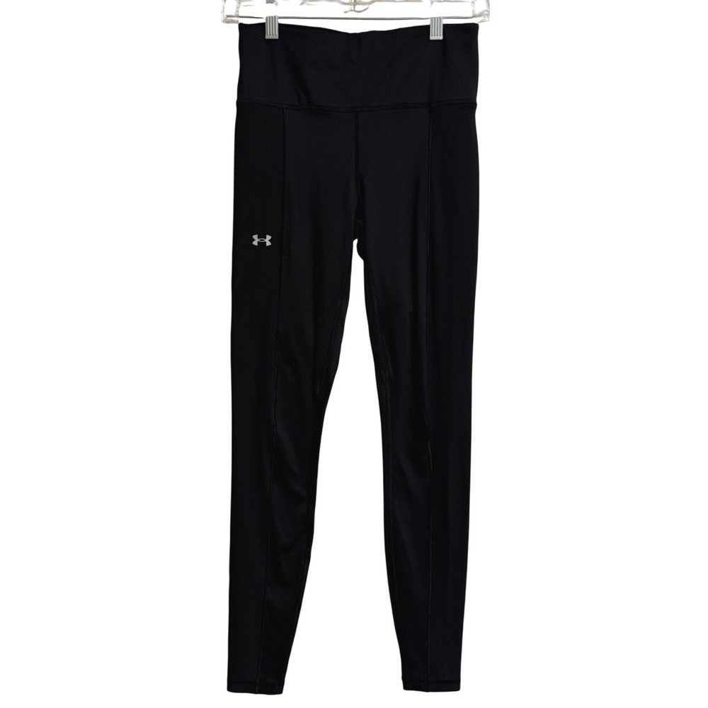 Under Armour Womens HeatGear High Waisted Black Athletic Leggings Small